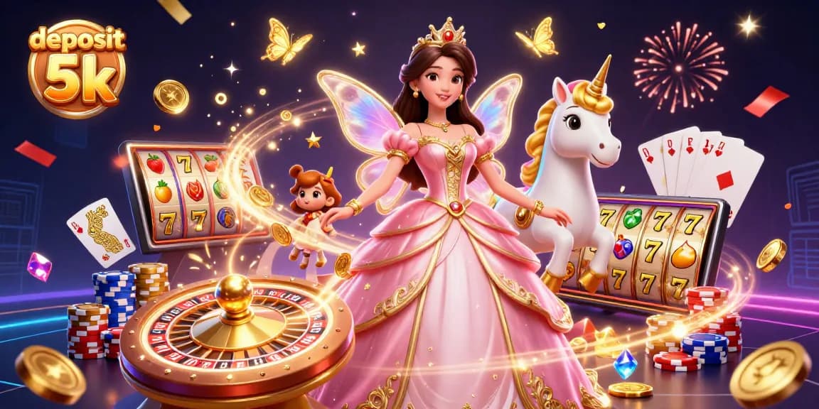 Spin to win with deposit 5k at our vibrant slot games filled with golden coins and colorful elements.
