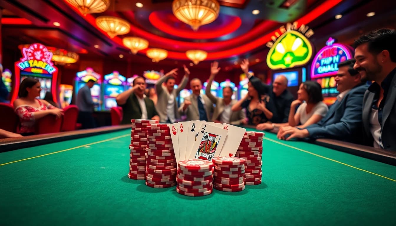 Menangkan permainan dengan bbni4d di meja poker yang ramai, penuh semangat.