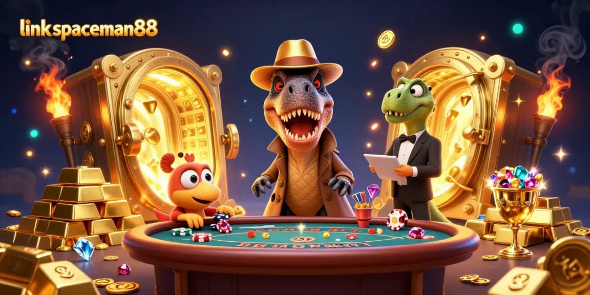 Experience high-stakes action with the velociraptor at the blackjack table, link spaceman88