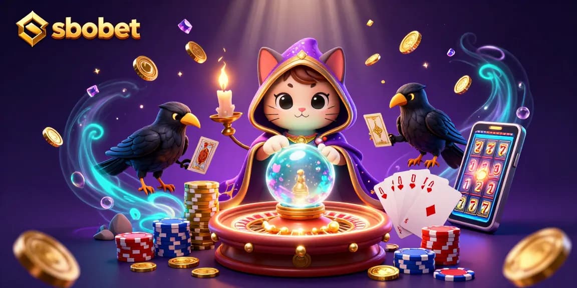 Experience sbobet magic through a captivating 3D scene filled with fortune, mystery, and rich gambling elements.
