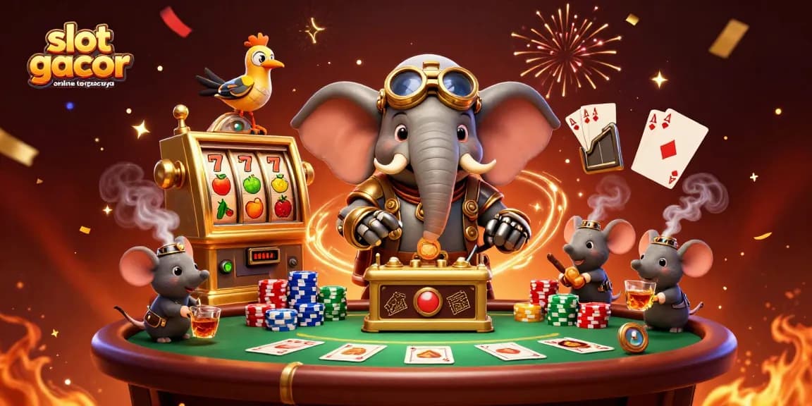 Menangkan slot gacor online terpercaya dengan mesin slot modern dan karakter menarik di latar belakang