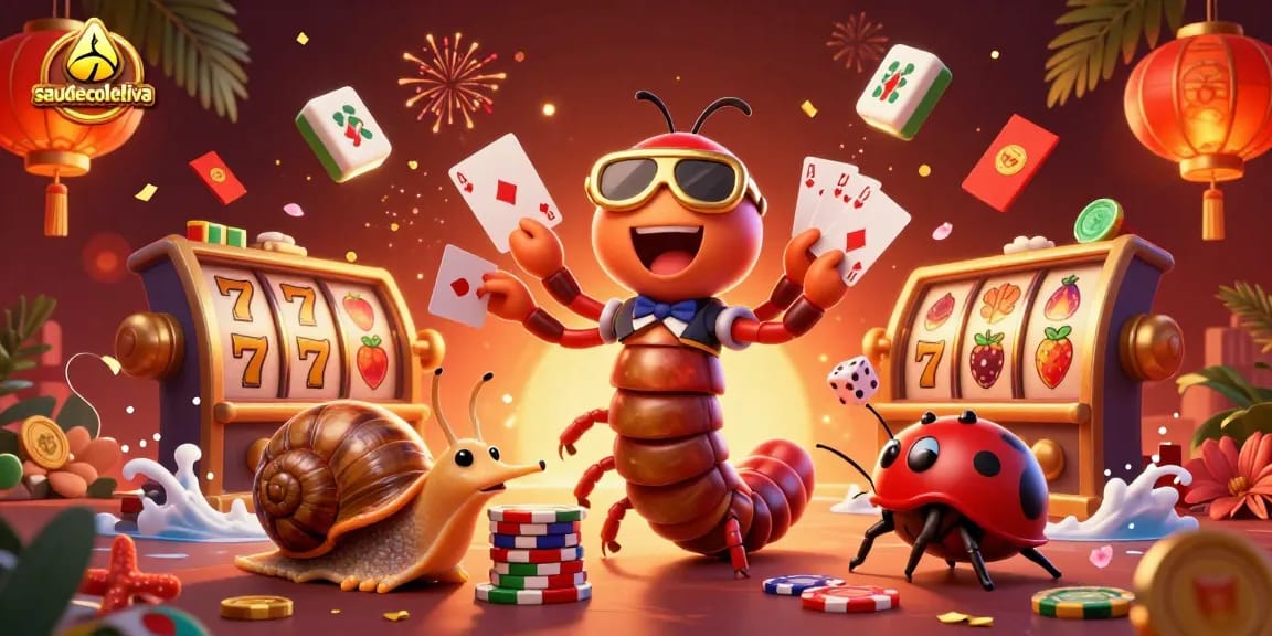 Menggoda pemain dengan slot gacor di saudecoletiva, dealer unik dan simbol keberuntungan berkilau.