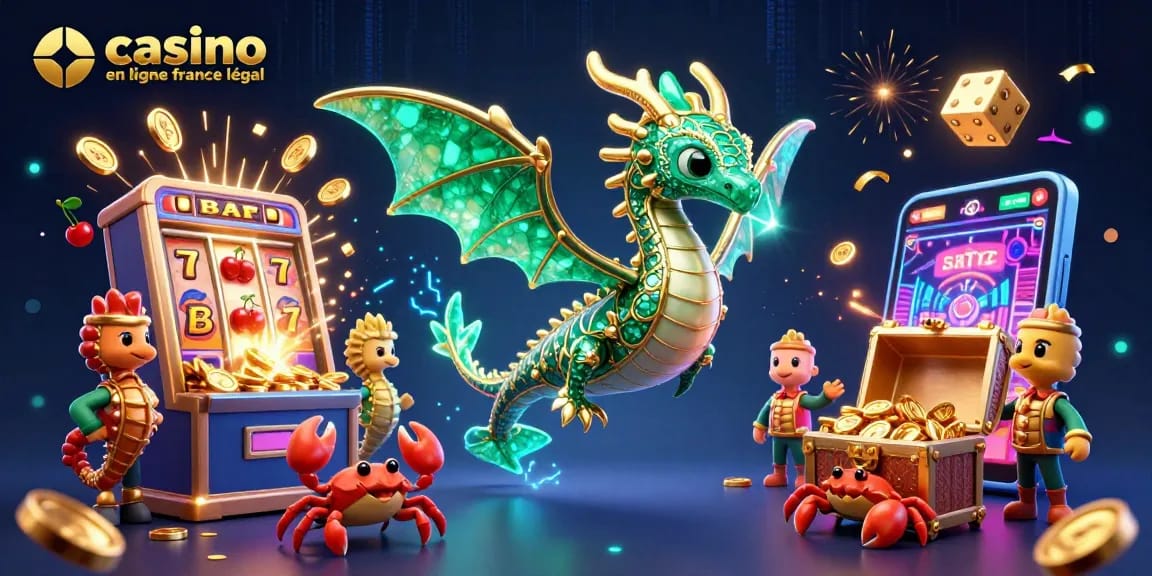 Visualisation captivante d'un dragon de mer, illustrant le concept de casino en ligne France légal