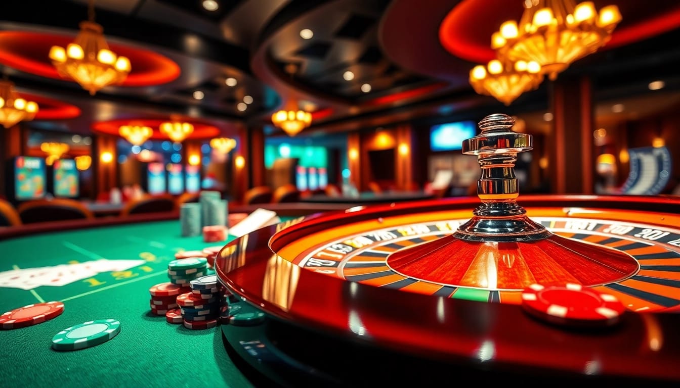 Engaging scene of a casino roulette table with 92 pkr download details showcased prominently.