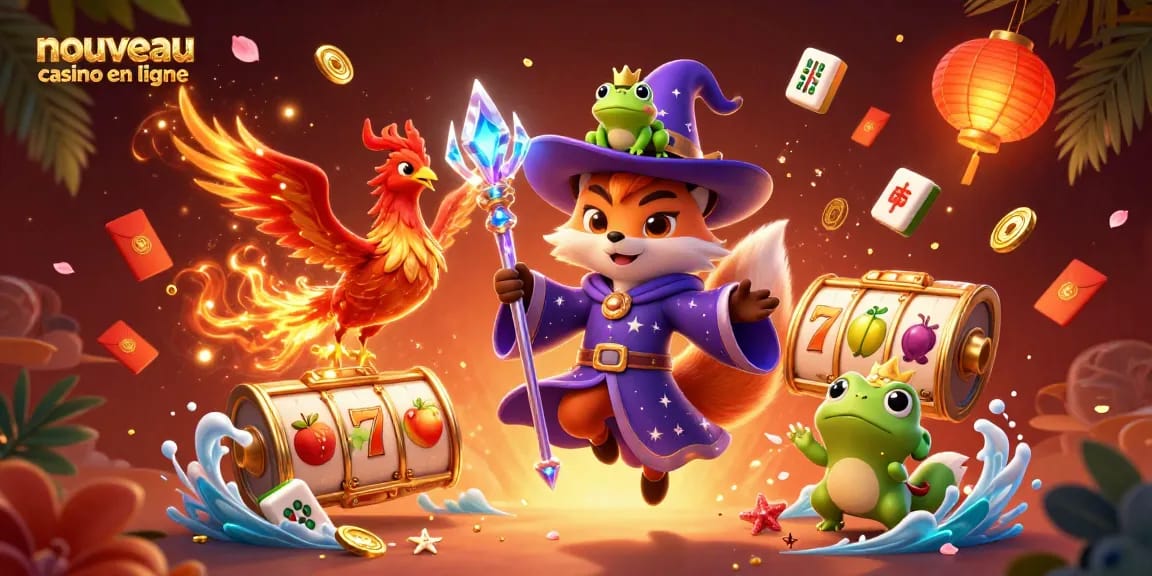 Découvrez un gameplay palpitant au nouveau casino en ligne avec une scène fantastique 3D colorée mettant en vedette des personnages mystiques.