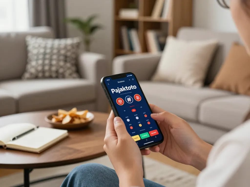 Engaging smartphone gaming session featuring pajaktoto link in casino app.