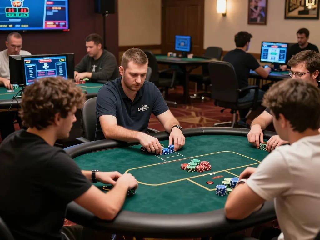 Join the thrilling action of poker gameplay on 888now, featuring engaged players and dynamic betting.