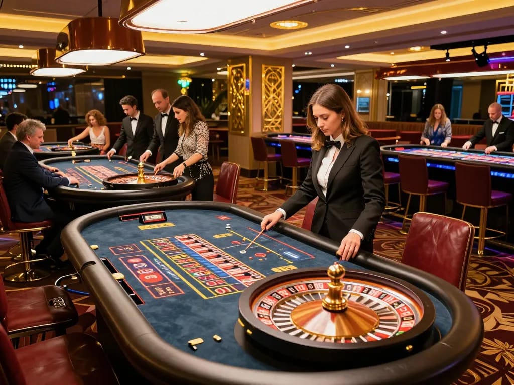 Experience the thrill of betting at a vibrant casino floor with luck8biz.