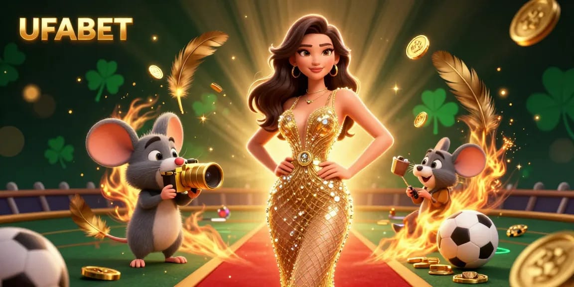 Experience exhilarating sports betting excitement at UFABET with a vibrant 3D illustration