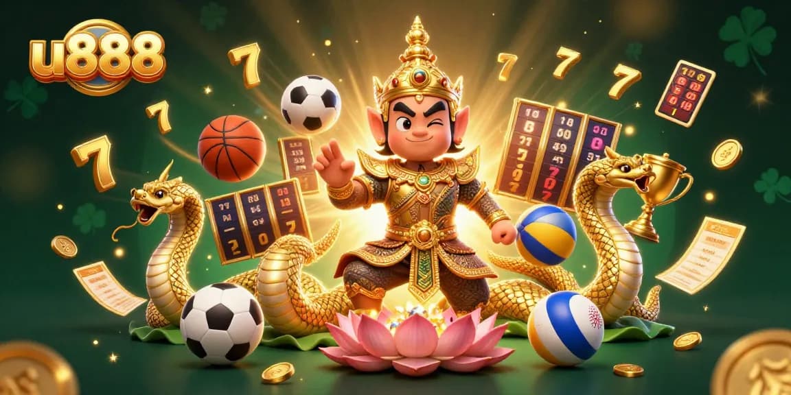 Experience thrilling games and jackpots at u888 with vibrant characters and exciting casino elements.