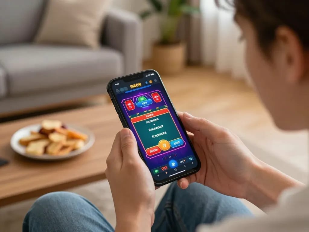 Engaging gameplay on the RR88 app showcases live dealer games, perfect for mobile gambling.