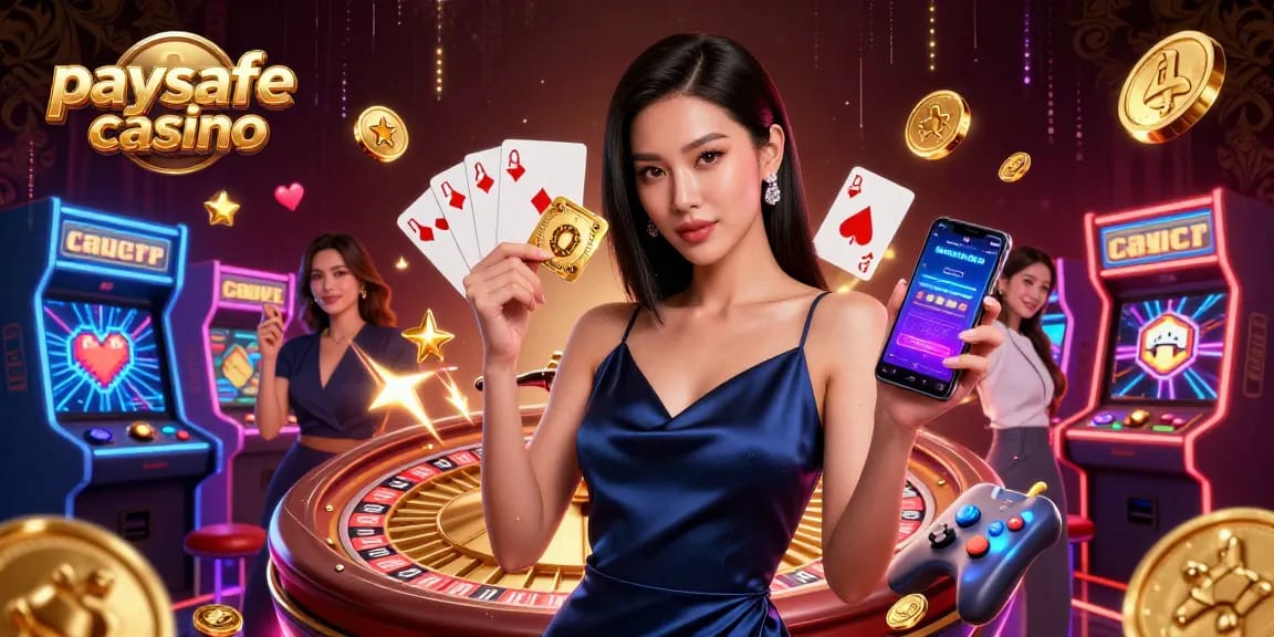Erleben Sie aufregendes Gameplay in einem Paysafe Card Casino mit einem selbstbewussten Spieler, der bereit ist, groß zu gewinnen.