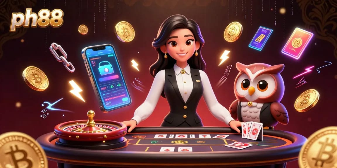 Experience thrilling gameplay at ph88 with dealers and dynamic casino elements in a vibrant setting.