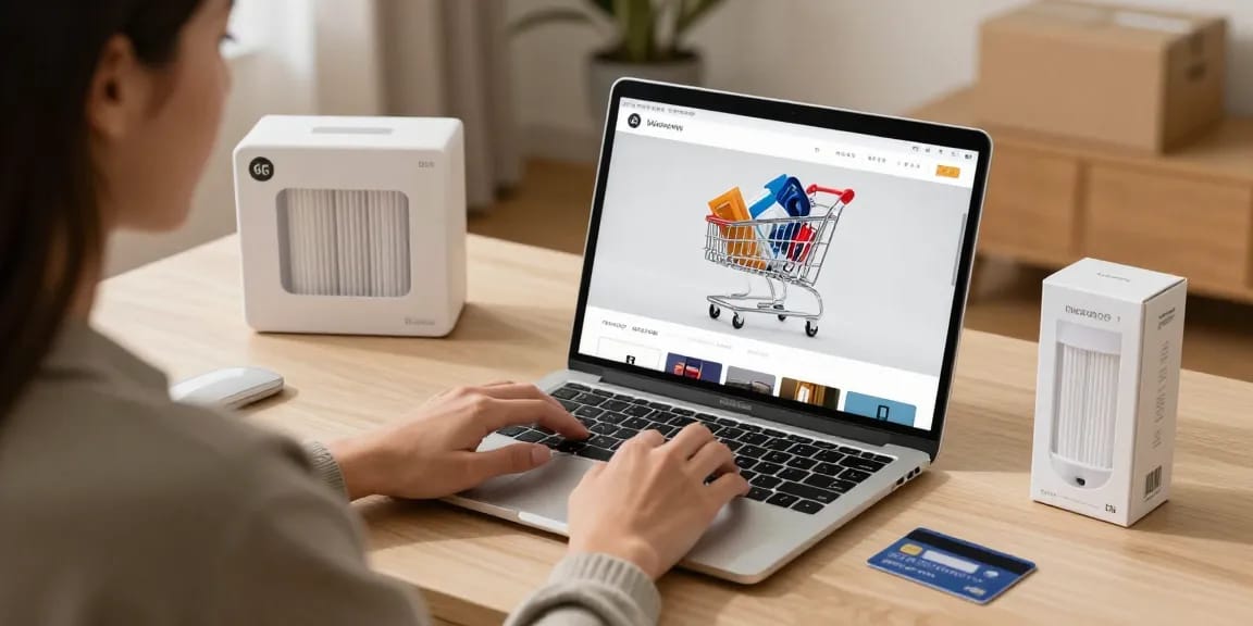 Waterdrop WD-F19C Replacement for GE® RPWFE® in a product review setting for online shopping.