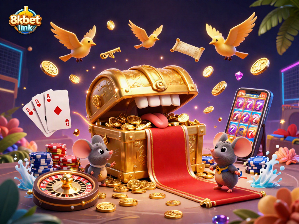 Experience the excitement of the 8xbet link with golden treasures and dynamic gaming elements.