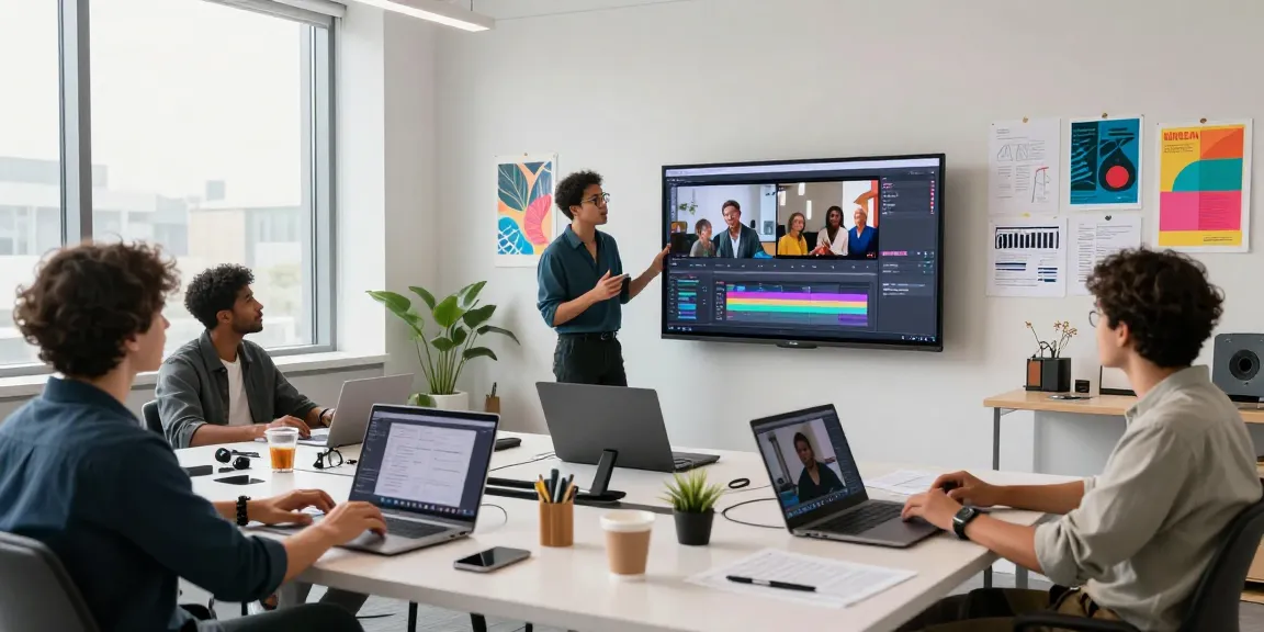 AI Seedance 2.0 video creators collaborating in a modern workspace showcasing advanced video production technology.