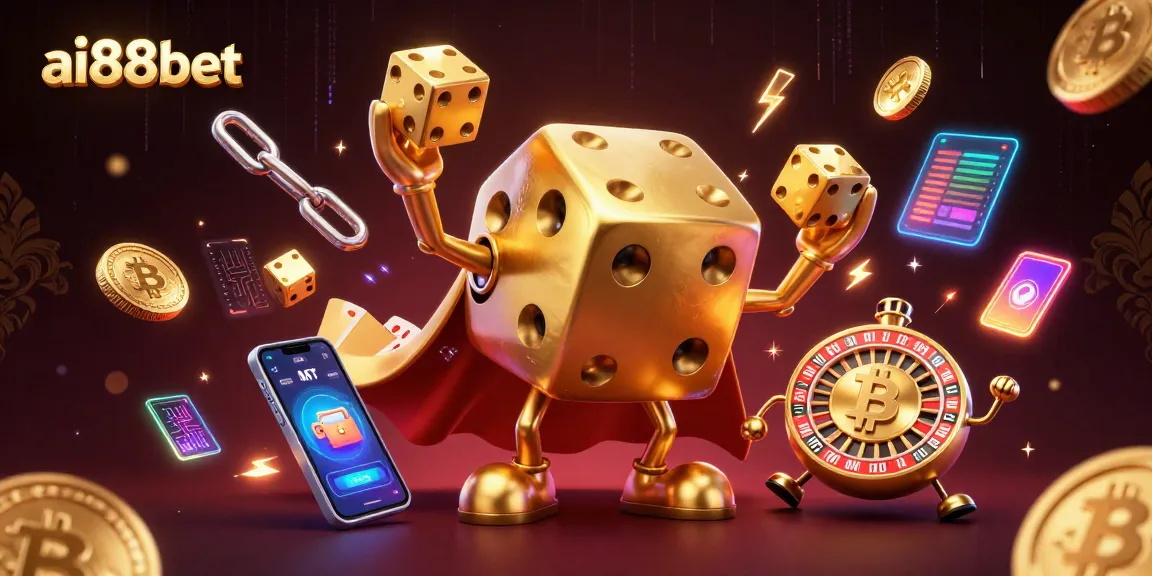 Engage with thrilling action at ai88bet featuring vibrant golden dice and crypto elements.