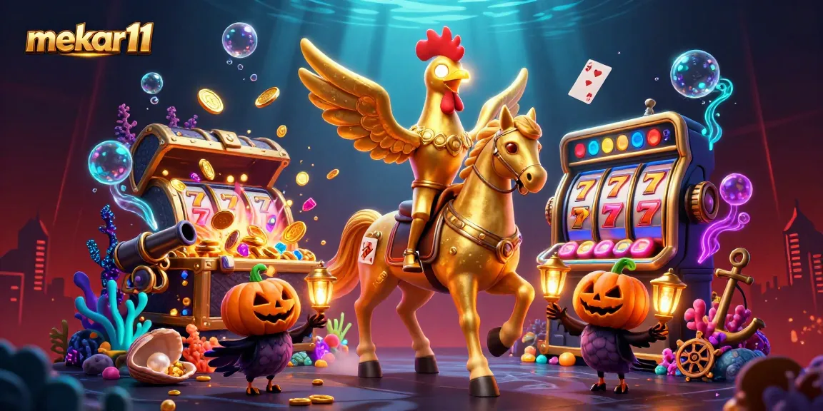 Engage with mekar11's dynamic casino adventure featuring a golden rooster in action.