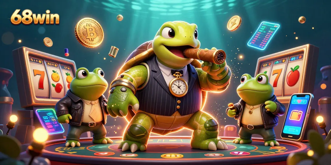 Experience the thrill of 68win's vibrant casino with exciting slot games and characters.