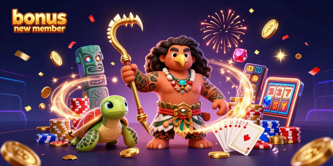 Win bonuses like a new member with exciting gaming scenes featuring a demigod hawk and vibrant casino elements.