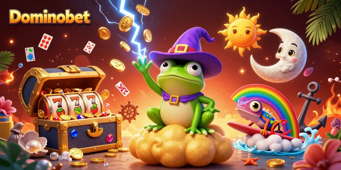 Experience thrilling wins with Dominobet's engaging online casino adventure featuring vibrant characters and game elements.
