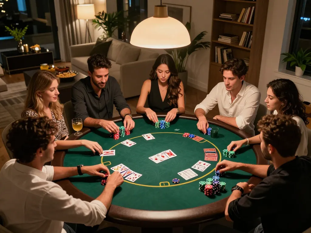 Winning hands at poker night friends enjoy thrilling gameplay with 789clubgo casino atmosphere.