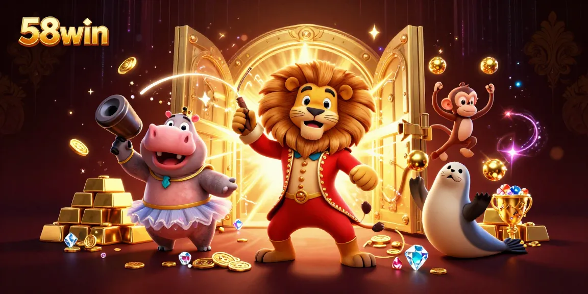 Experience high-stakes excitement at 58win with vibrant casino characters and gems.