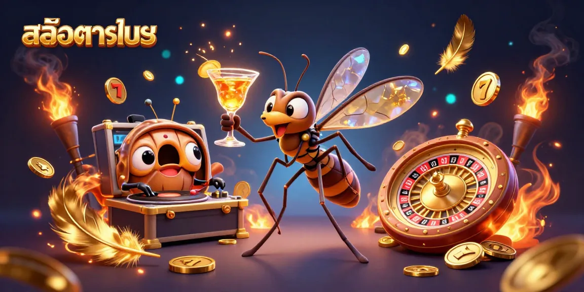 Experience สล็อตทดลอง in a vibrant casino scene with lively characters and rich game elements.