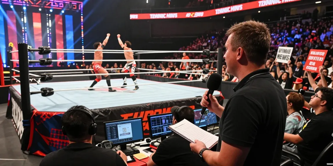 Exciting wrestling event with stillrealtous capturing live matches and energetic crowd.