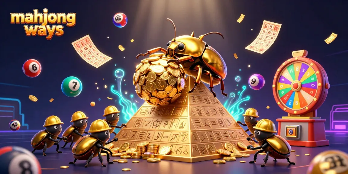 Experience mahjong ways action with vibrant casino elements and dynamic beetle characters.