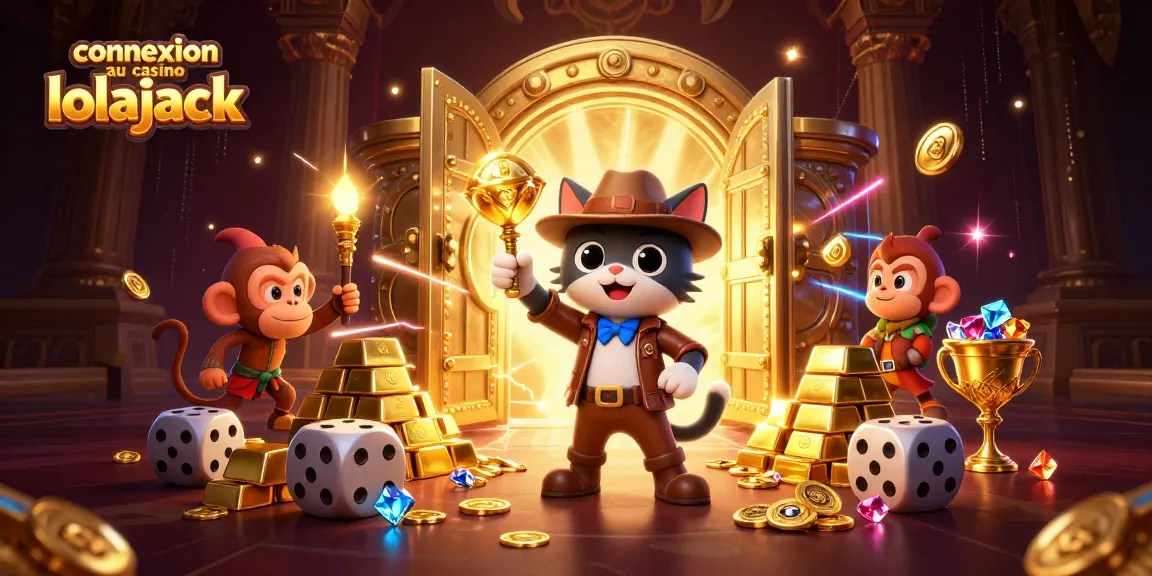 Win big and experience excitement with connexion au casino lolajack, featuring a unique 3D scene of treasure hunting.