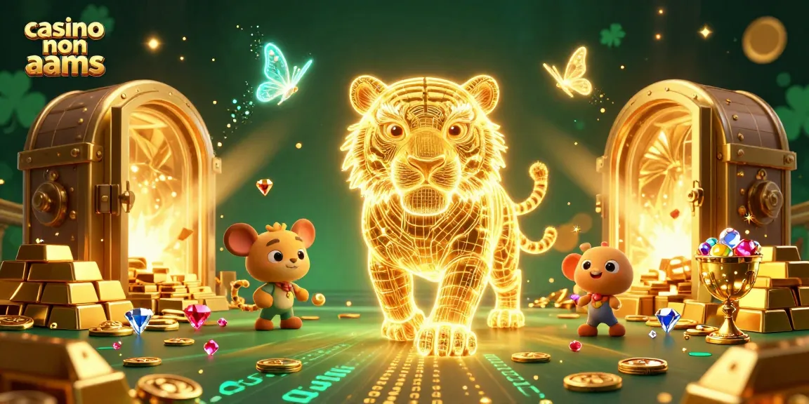 Gioca nei casinò non AAMS con una tigre dorata e una cascata di tesori scintillanti.