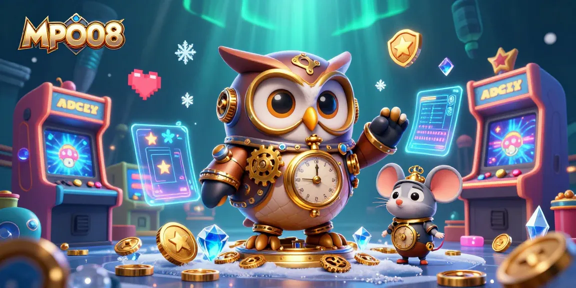 MPO08 enhances gaming experience with vibrant visuals and interactivity in a colorful casino illustration.