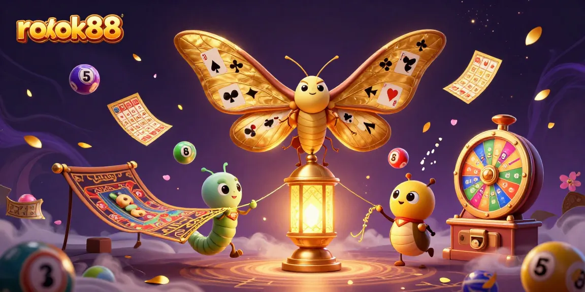 Experience exciting wins at rokok88 with vibrant lottery balls and golden casino elements!
