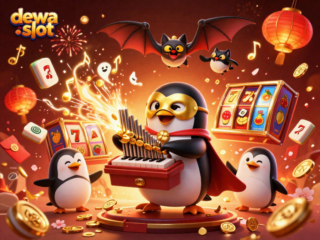 Melipatgandakan keceriaan saat bermain dewa slot dengan penguin orkestra dan lampion melambung.