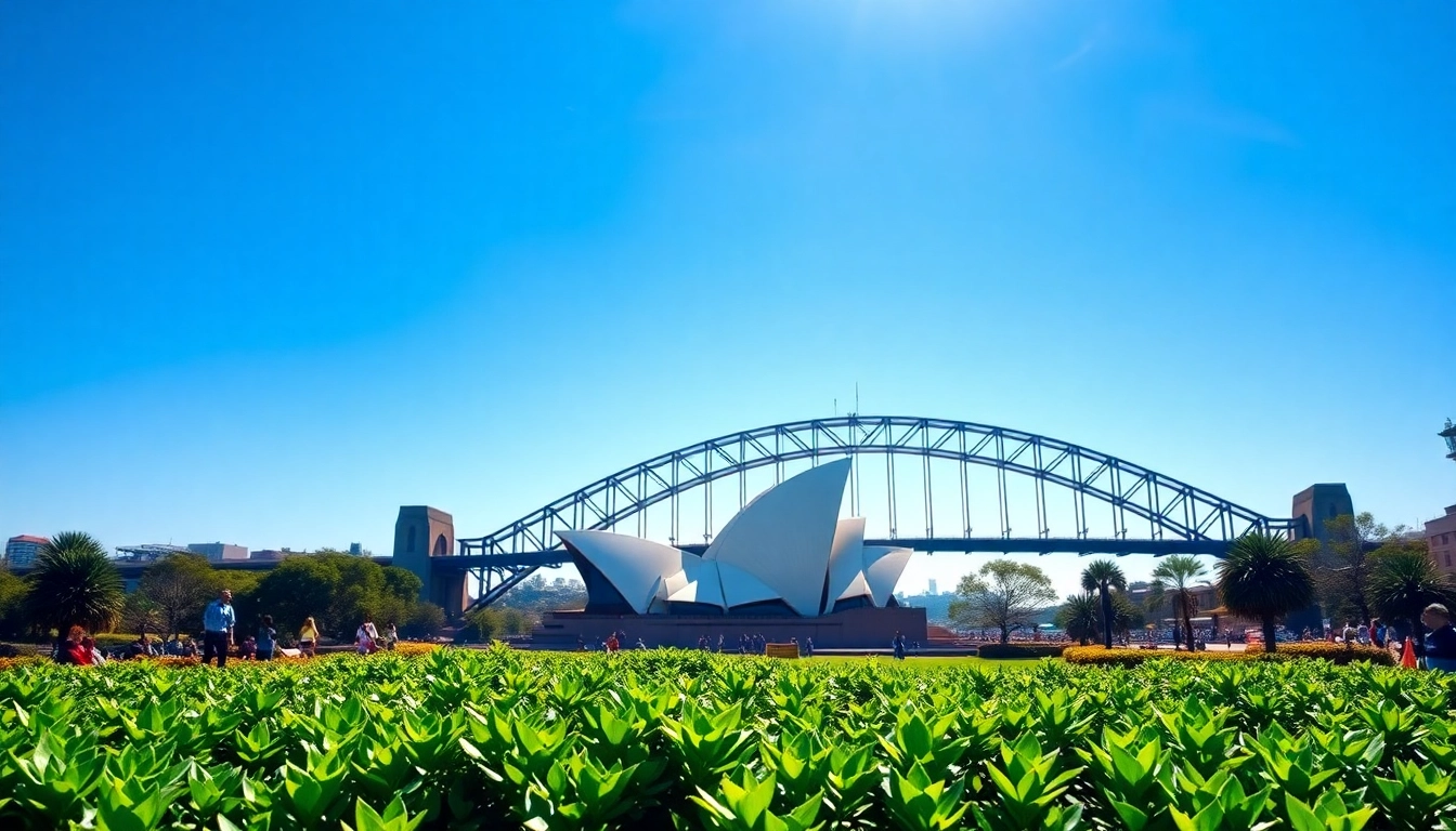 Experience Australia's stunning skyline with the iconic Sydney Opera House and Harbour Bridge.