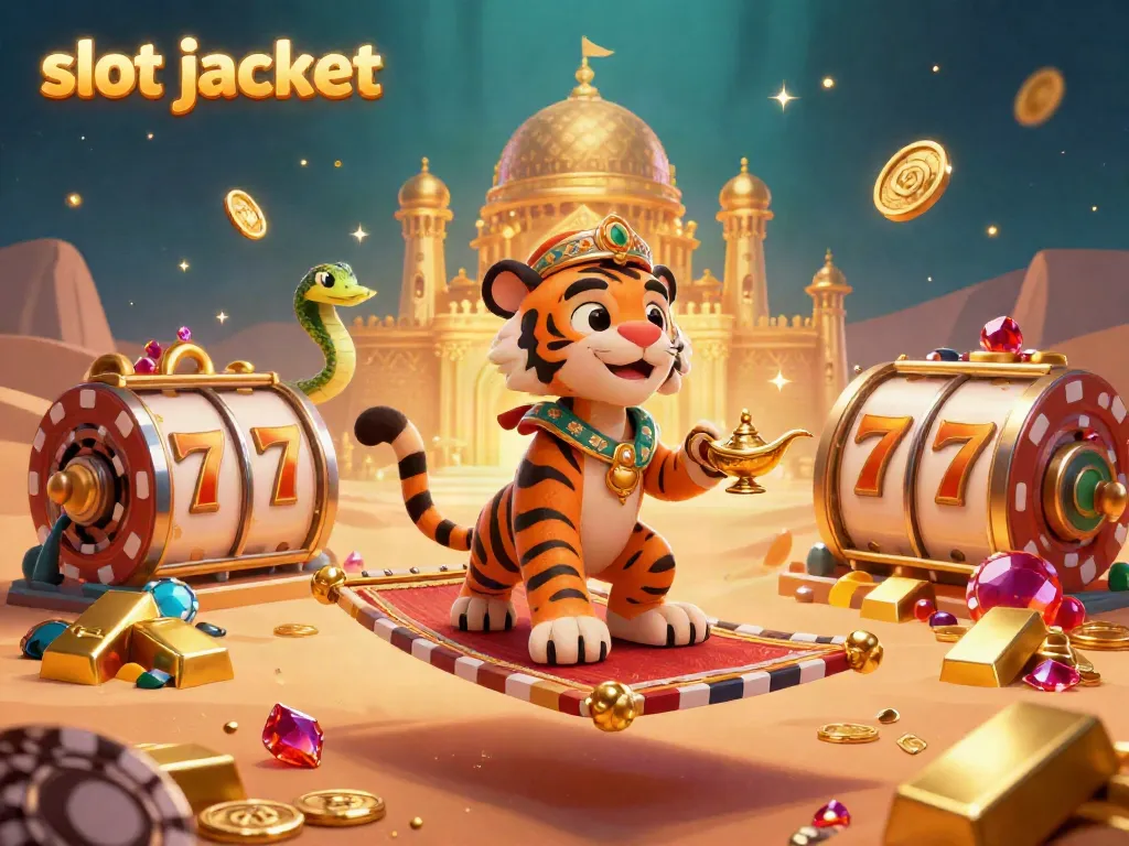 Experience mesmerizing excitement in the slot jackpot world with vibrant characters and treasures.