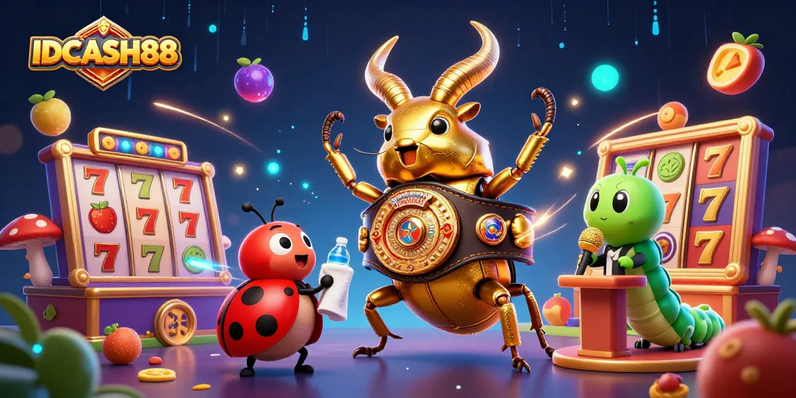 Join the excitement at IDCASH88 with vibrant casino-themed characters and slot game action.