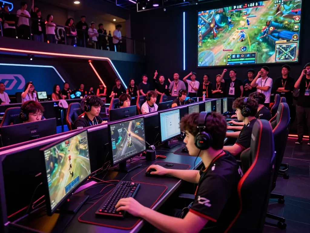KPK100 gaming tournament showcasing intense competitors and vibrant esports action
