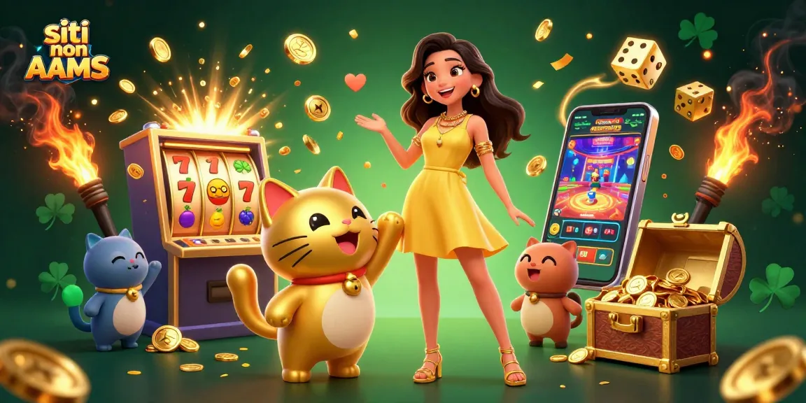I siti non AAMS mostrano l'emozione vibrante dei casinò con una donna gioiosa e un gatto fortunato dorato.