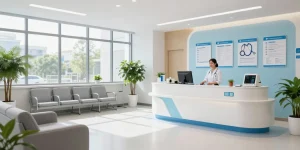 A welcoming environment at Deus Medical Shop, showcasing a modern clinic focused on patient care and wellness services.