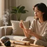 Experience tranquility with Bonzai Citrus Herbal Incense 3G online in the UK - unboxing in a warm, cozy setting.