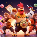 Kuwin offers exciting gameplay with vibrant lottery elements and characters representing a fun gambling experience.