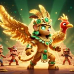 Experience the excitement of ยูฟ่า with vibrant gaming elements and immersive 3D characters in an action-packed illustration.