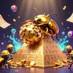 Experience mahjong ways action with vibrant casino elements and dynamic beetle characters.