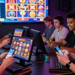 Pengguna ramai bermain game diana4d dengan antusias di lingkungan gaming yang hidup