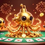 Engage with Homge page links for boost through a vibrant casino scene featuring a golden kraken and poker elements.