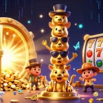 Play Slot Gacor Malam Ini with exciting 3D cartoon totem characters and vibrant casino elements.