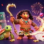 Win bonuses like a new member with exciting gaming scenes featuring a demigod hawk and vibrant casino elements.