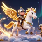 Experience the thrill of sc88 with a magical 3D casino scene featuring celestial characters and rich details.